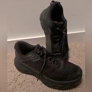 Hoka all black running shoes, like new
